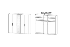 251x223x60cm + oglinda