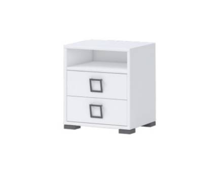 Noptiera cu 2 sertare 44x50cm KIKI WHITE 