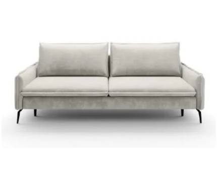 Canapea extensibila GLOSSY cu lada pentru depozitare, catifea gri silver 223x107cm