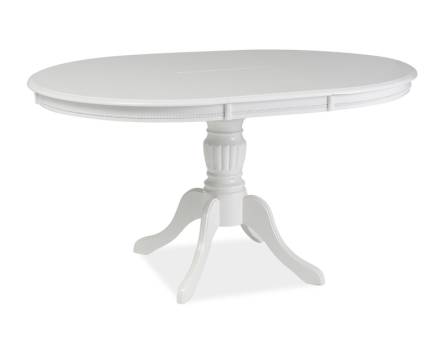 Masa extensibila OLIVIA WHITE din MDF alb, lemn alb 106-141xH76cm