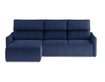 Coltar cu reglaj electric MANGO MINI W cu lada pentru depozitare, galben ocru 260x175cm