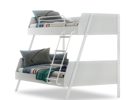 Pat supraetajat alb (90x200-120x200cm) WHITE 