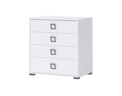 Comoda cu 4 sertare 84x89cm KIKI WHITE 