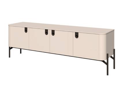 Comoda tv cu 4 usi RONDO 180x60x47cm casmir, picioare si manere Midnight Copper 