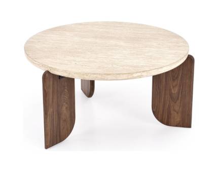 Masuta MAMBO din MDF furniruit travertin/ nuc 80xH41cm 