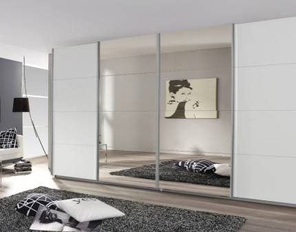 Dulap alb alpin/oglinda 361x230x62cm SYNCRONO
