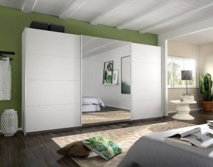 Dulap alb alpin/oglinda 361x210x62cm KULMBACH