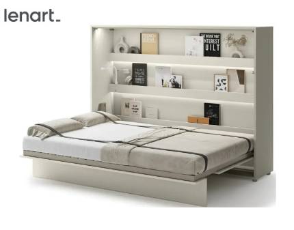 LENART BED CONCEPT BC-04 pat (140x200cm) rabatabil pe perete orizontal 211x46-168x158cm casmir