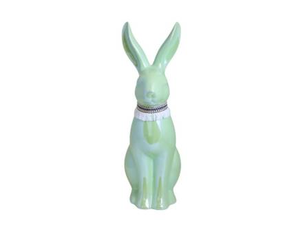 Iepuras maxi mint cu guler din ceramica