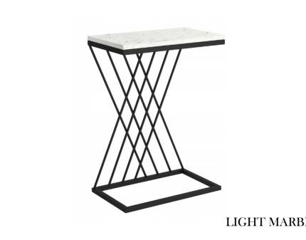 Masuta laterala PIOLI din PAL Egger, metal negru 50x30xH70cm