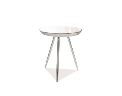 Masuta BORA C SILVER din oglinda, metal crom 41xH46cm