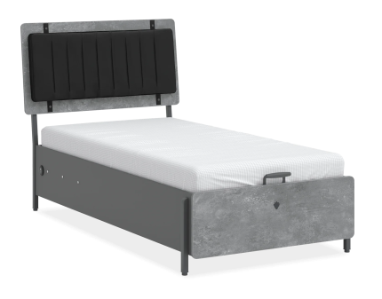 Pat  cu lada (120x200cm) SPACE GREY