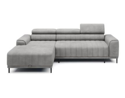 Coltar extensibil CALDO S cu lada pentru depozitare, tetiere reglabile, personalizabil 272x178cm