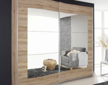  Dulap stejar sanremo/oglinda 181x210x62cm ALEGRO