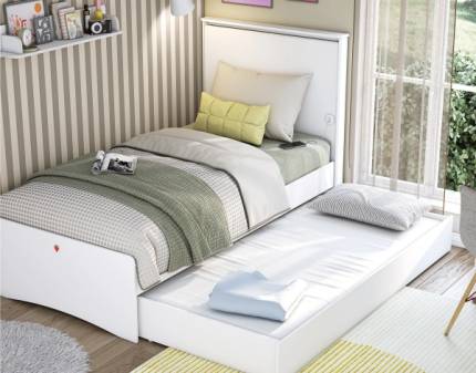 Pat suplimentar (90x190cm) VARIA WHITE