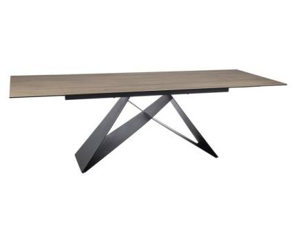 Masa extensibila WESTIN CERAMIC SABBIA din ceramica italiana Sabbia lemn deschis, metal negru 160-240x90xH77cm