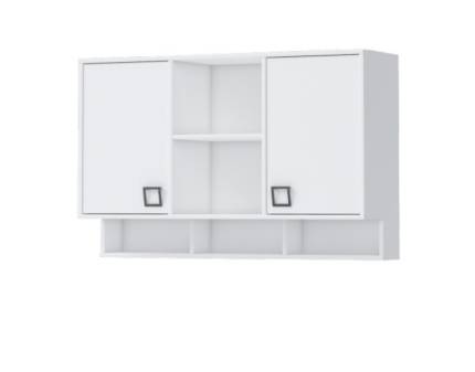 Corp suspendat cu 2 usi si rafturi 128x82cm KIKI WHITE 