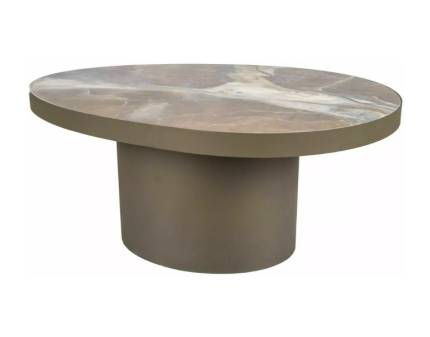 Masuta GUSTO B din ceramica Italiana Patagonia bronz + metal cupru lucios 98x73xH43cm