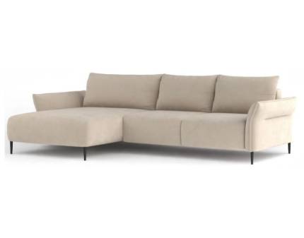 Coltar extensibil LUIS cu lada pentru depozitare, crem 255x164cm