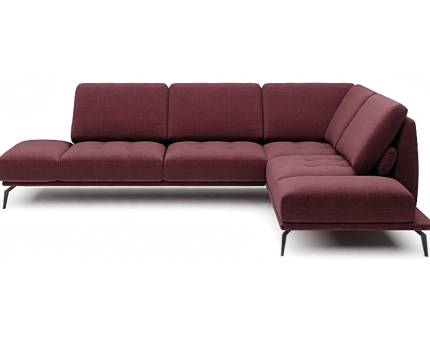 Coltar cu sezut rotativ FLAVIO catifea visinie, cu spatar reglabil 292x220cm