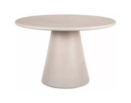 Masa AURORA LIGHT GREY din MDF si microciment gri deschis 120xH76cm