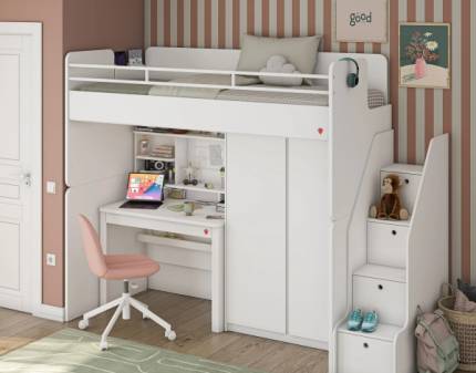 Scara cu spatiu pentru depozitare STUDIO VARIA WHITE 
