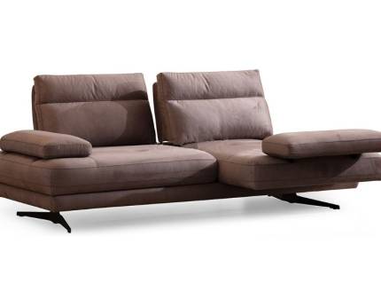 Canapea cu sezut rotativ MILANO RELAX cu masute integrate, port USB, spatar ajustabil, cotiere reglabile, personalizabila 235x105cm