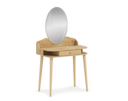 Masa de machiaj wood cu oglinda 