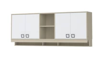 Corp suspendat cu 4 usi si rafturi 209x82cm KIKI NATURAL