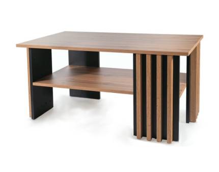 Masuta EVITA cu spatiu tip suport, din PAL stejar artisan + negru 100x60xH50cm