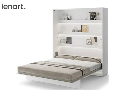 LENART BED CONCEPT BC-13 pat (180x200cm) rabatabil pe perete 191x46-228x218cm alb