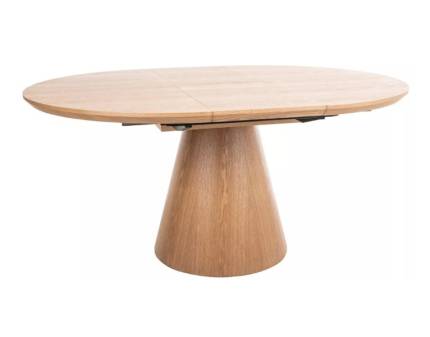 Masa extensibila ANGEL II WOOD din MDF si furnir natural stejar, MDF stejar 120-160xH75cm