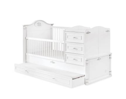 Patut transformabil cu pat suplimentar (80x180cm) ROMANTIC BABY 